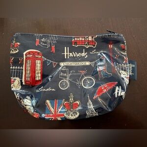 Harrods London Icon Zip Pouch / Make-Up Bag